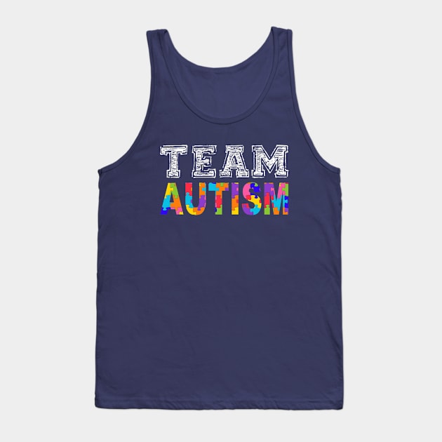 Autism Squad Support Team Autism Awareness Tank Top by pho702